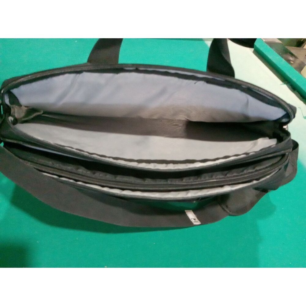 OGIO Messenger Laptop Shoulder Travel Bag Black Nylon Zippered Check Point - Picture 3 of 7
